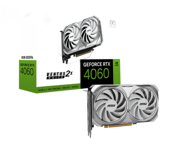 MSI Nvidia GeForce RTX 4060 8GB 128bit RTX 4060 Ventus 2x White 8G OC