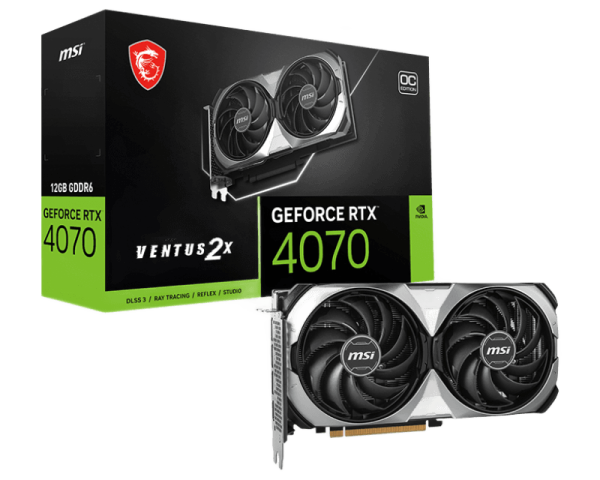 MSI NVIDIA GEFORCE RTX 4070 12GB RTX 4070 Ventus 2x E1 12G OC