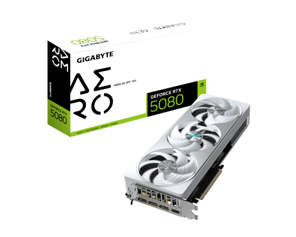GIGABYTE NVIDIA GEFORCE RTX 5080 AERO OC 16GB GV-N5080AERO OC-16GD REV. 1.0