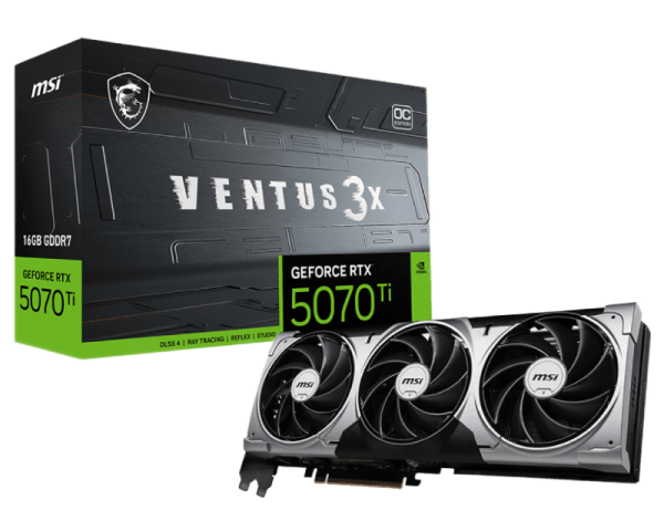 MSI NVIDIA GEFORCE RTX 5070 TI 16G VENTUS 3X OC