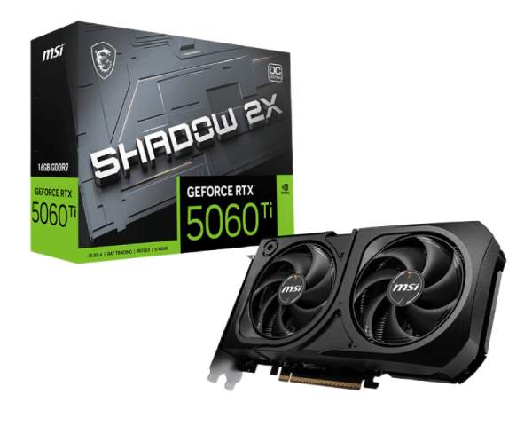 MSI nVidia GeForce RTX 5060 Ti SHADOW 2X 16GB 128BIT OC Plus