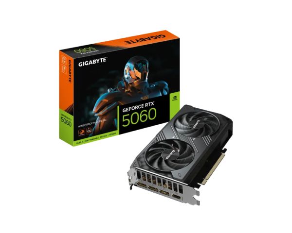 Gigabyte nVidia GeForce RTX 5060 WINDFORCE MAX 8GB 128bit GV-N5060WF2MAX OC-8GD rev. 1.0