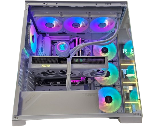 Insomnia Arctic Glass 3 Lite: B650M, Ryzen 7 7800X3D, RTX 5070, 32GB DDR5-6000, 1TB SSD