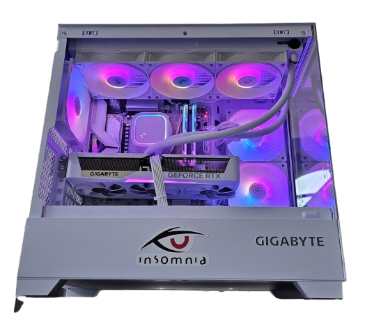 Insomnia Arctic Glass 3 Mini: B850M, 7800X3D, 32GB DDR5-6000, RTX 5070, 2TB