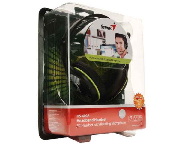 HS-400A Green headset with microphone